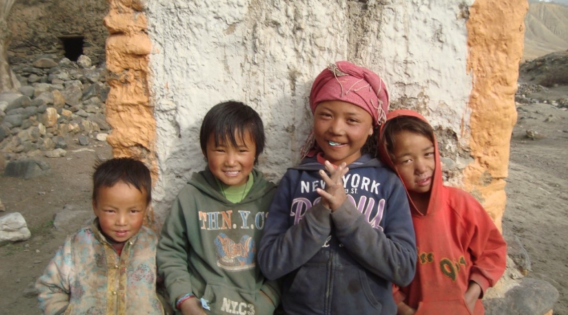 Kids from Gorkha area