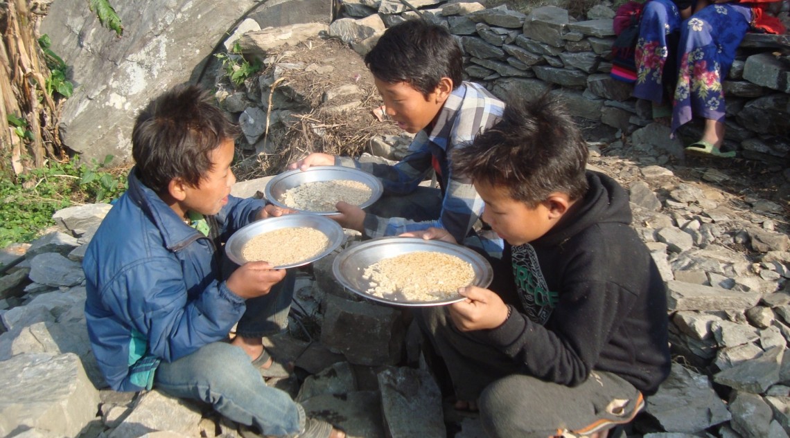 Kids from Langtang area of Nepal 